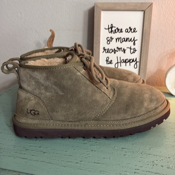 UGG Men's Suede Boots in Olive - Picture 3 of 5